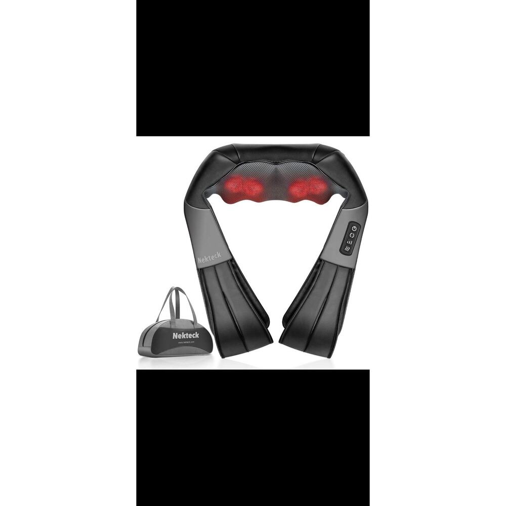 Nekteck Neck & Back Massager w/ Heat NK-NM06 Shiatsu Deep Kneading